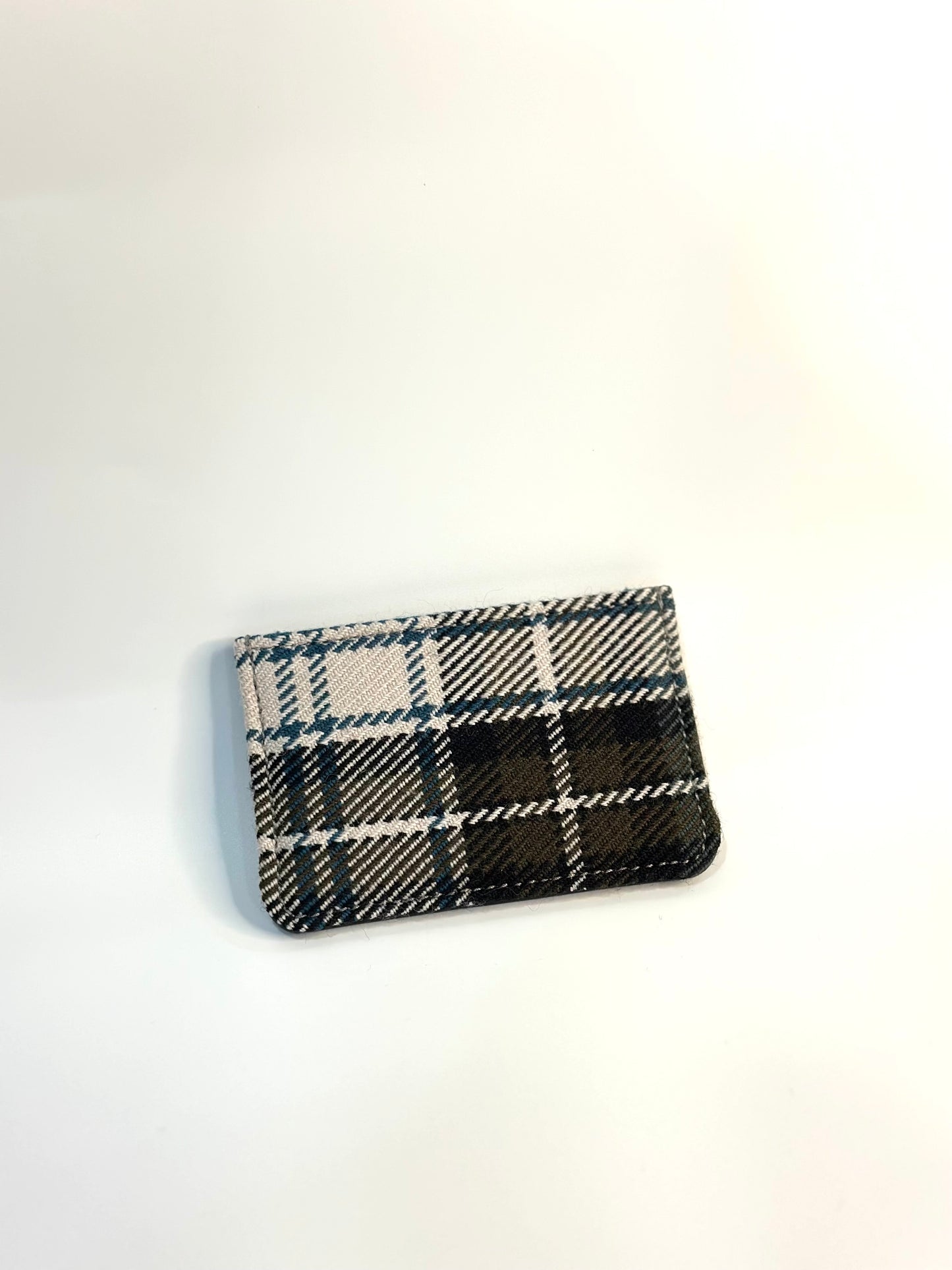 Heritage Spec Edition 001- Olive Bleu Tartan Cardholder