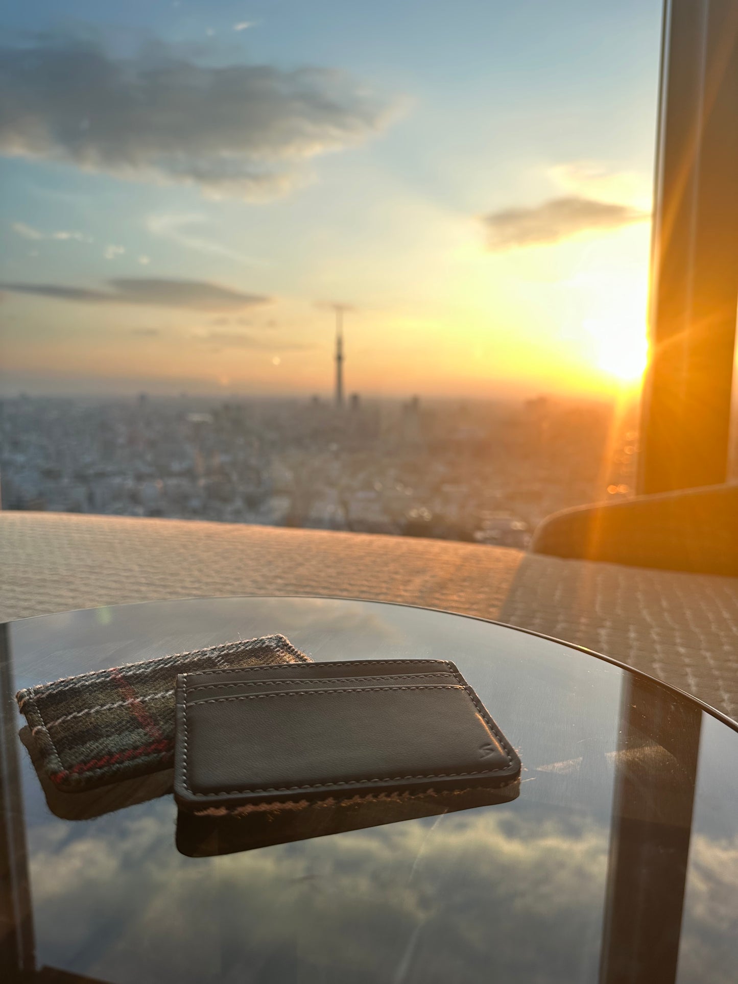Heritage Spec Edition 001- Olive Bleu Tartan Cardholder